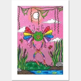 Flower Frog Fairy Posters and Art